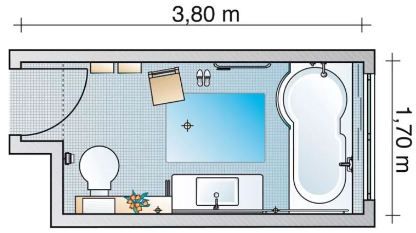 В комнате размера 6 5 3. Санузел 6м2 планировка с ванной. Планировка санузла 3.6 кв.м. Ванна 6м2 чертежи. Санузел 2м2 планировка с душевой.